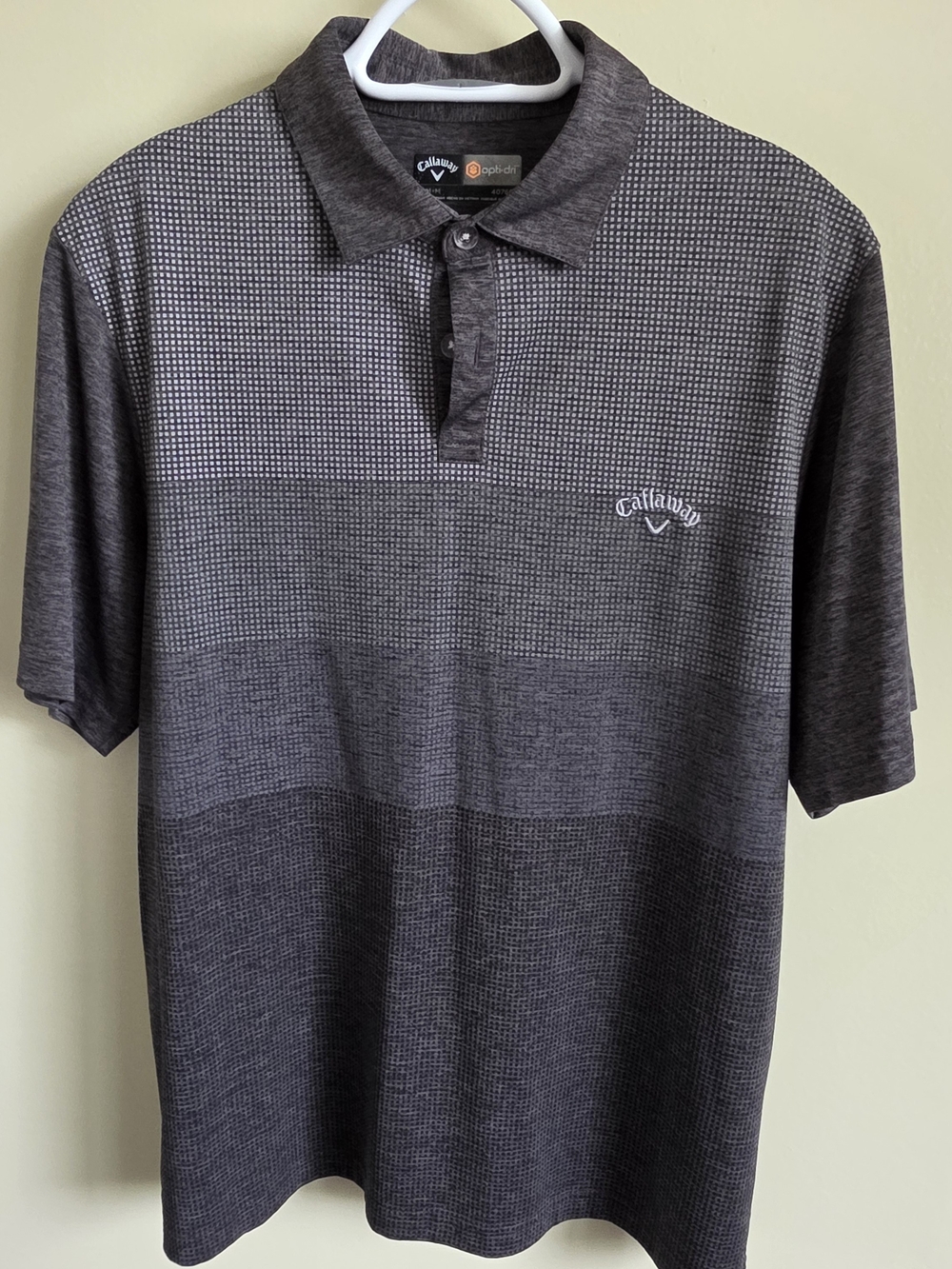 Callaway Opti-Dri Men’s Dark Gray Heathered Golf Polo Size M